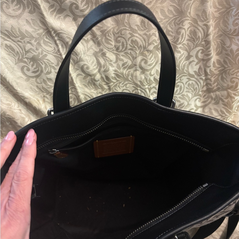 Coach Signature Messenger Tote in Charcoal and Black - Picture 2 of 8